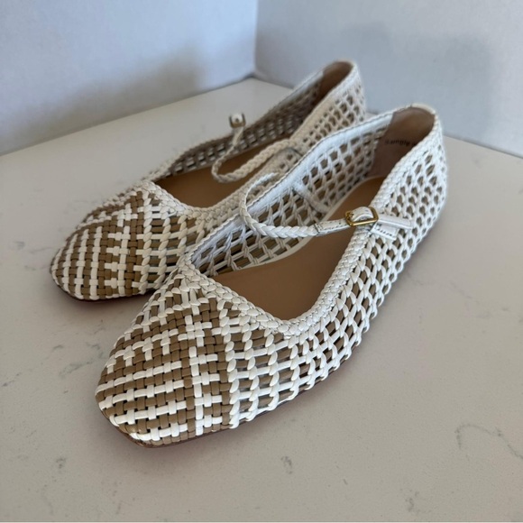 New Veronica Beard Ellie Woven Flat in Coconut/Sand Size: 6 - Picture 13 of 13